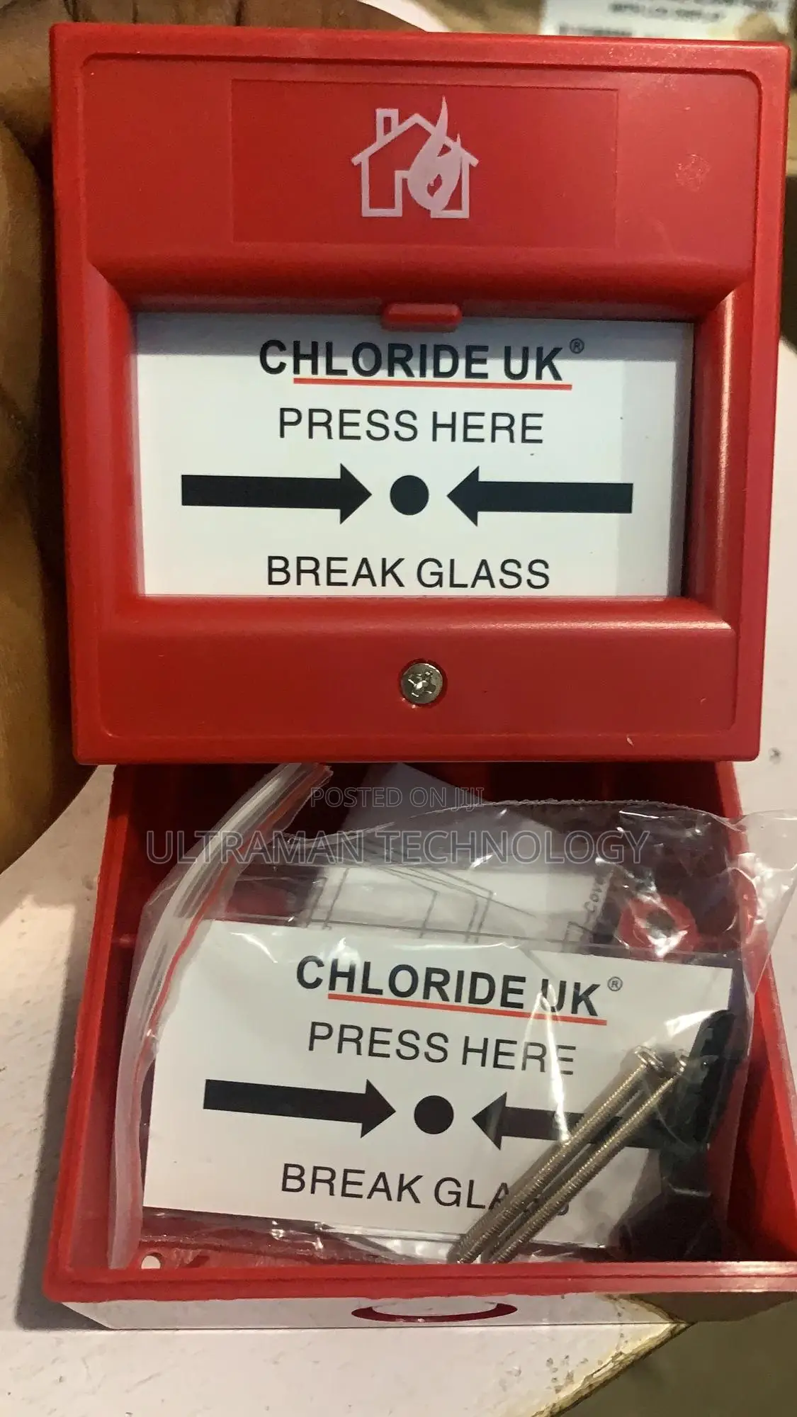 Conventional Fire Alarm Breakglass (Chloride Uk) MCP