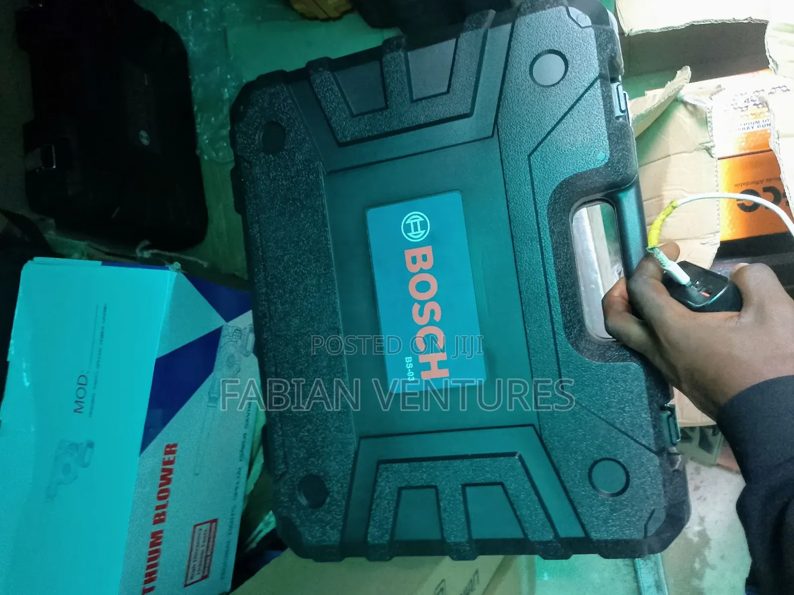 Set of Tools Box With Battery Drill Machine Bosch