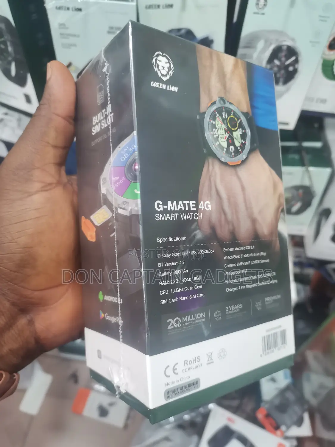 Green Lion G Mate 4G Smart Watch (Sim Slot )