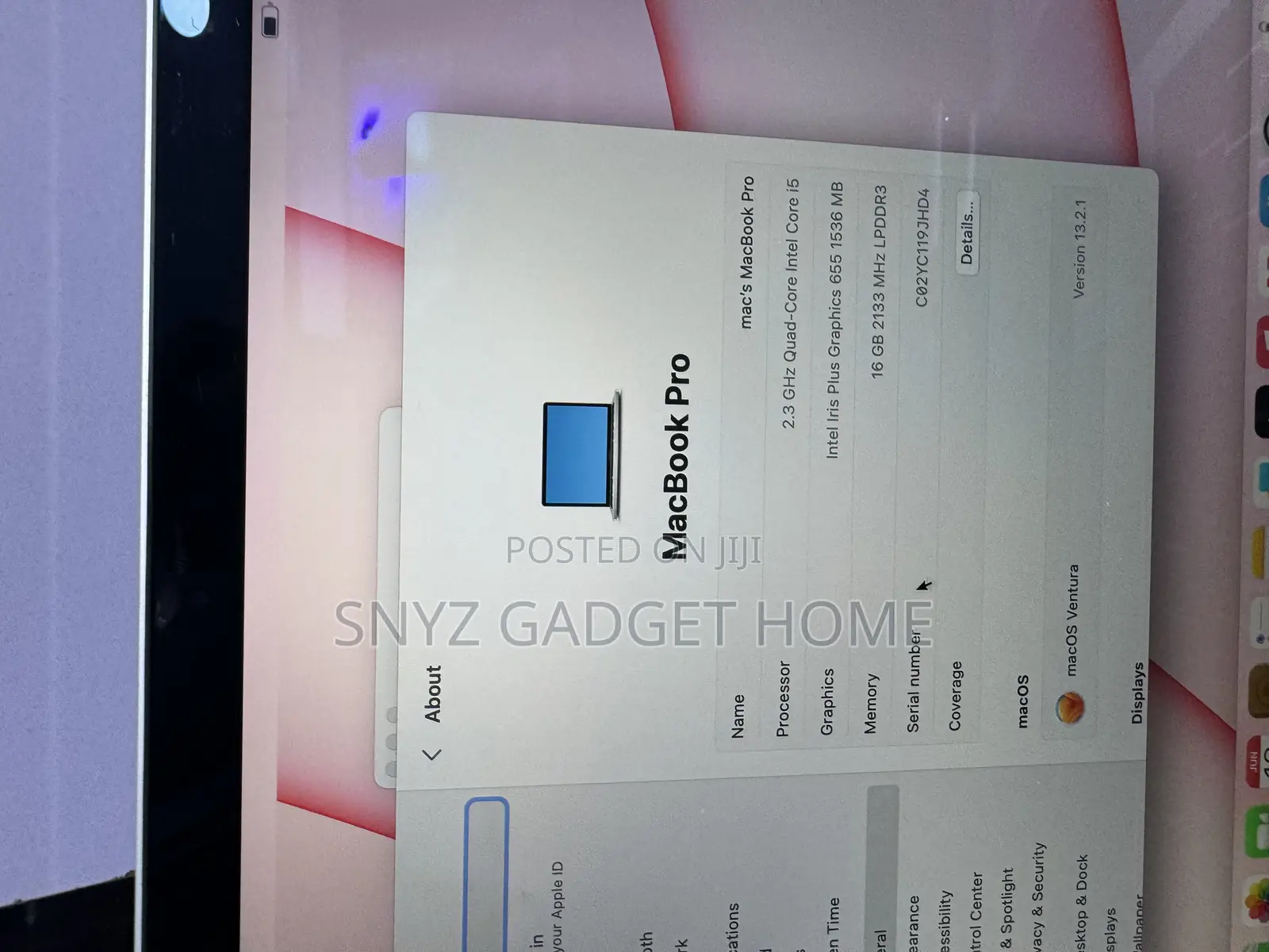 Laptop Apple MacBook Pro 2018 16GB Intel Core I5 SSD 512GB