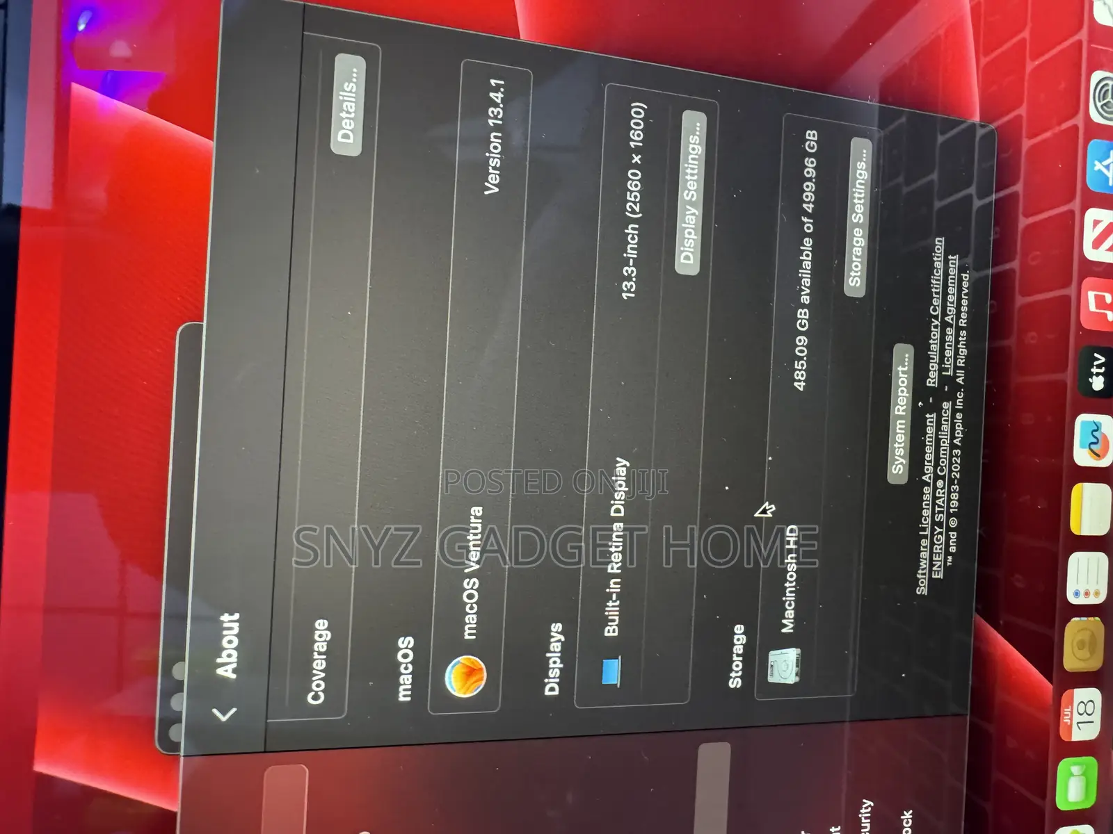 Laptop Apple MacBook Pro 2018 16GB Intel Core I7 SSD 512GB