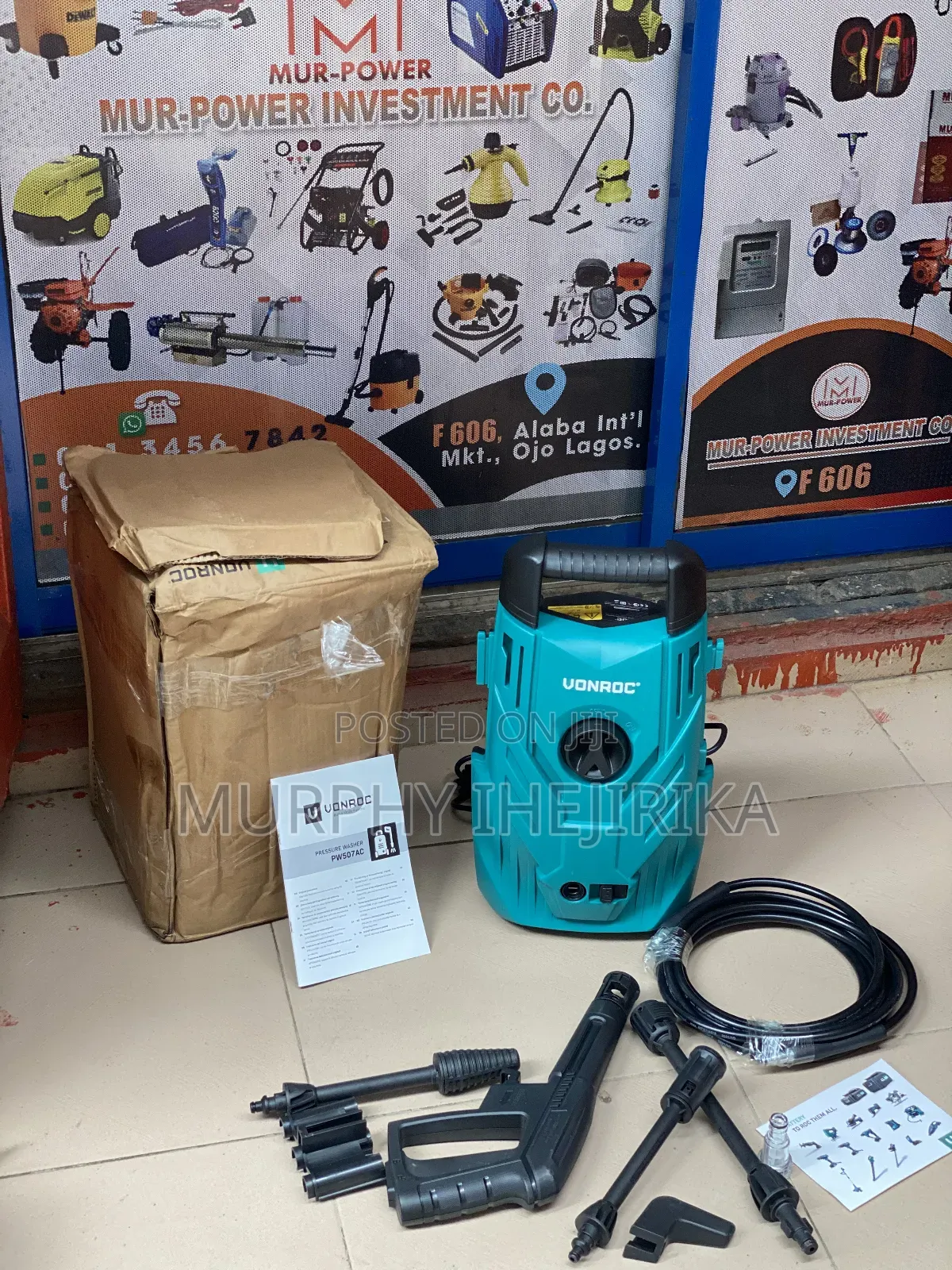 Vonroc 1400w Pressure Washer - 110 Bar