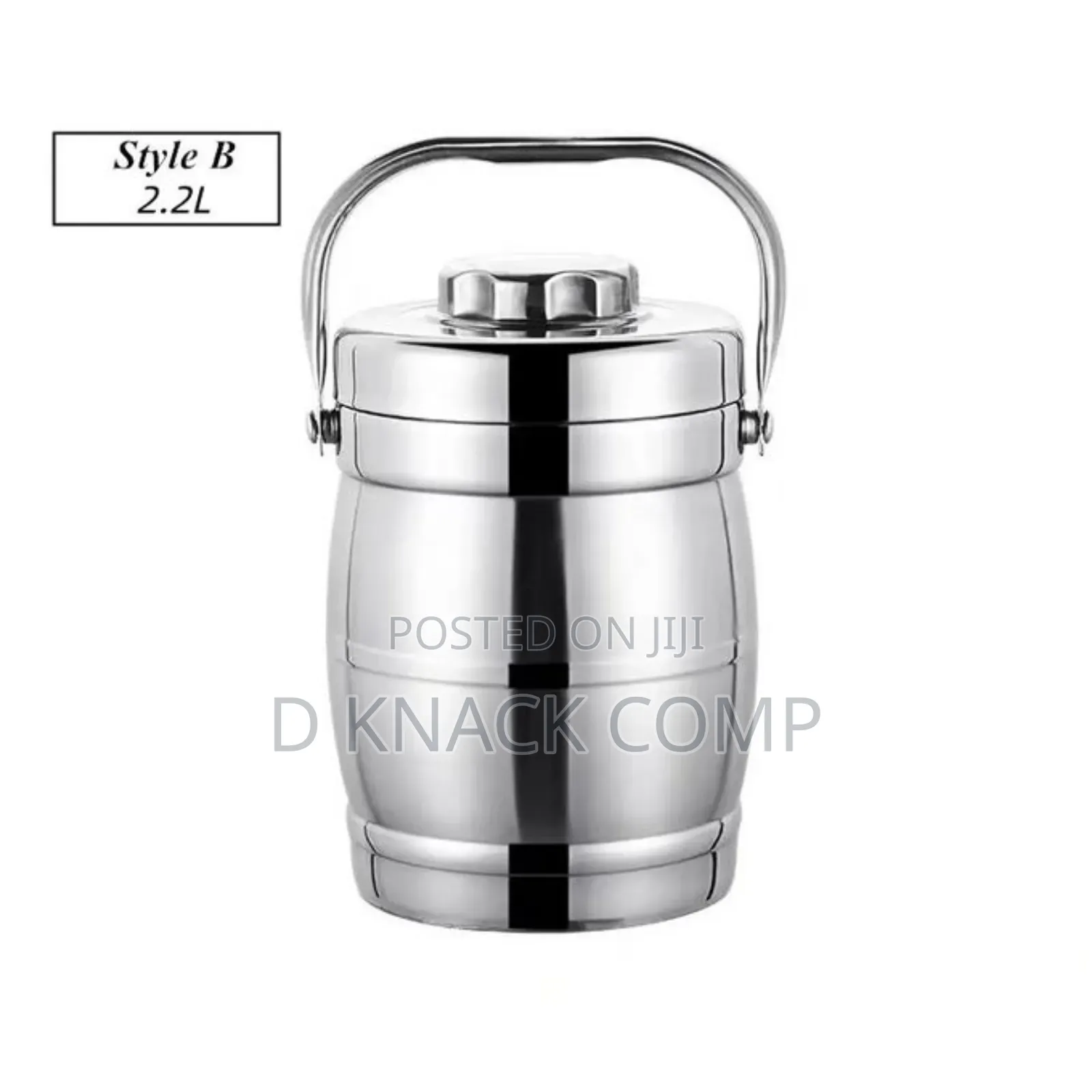 Stainless Steel 2.2l Double-Layer Insulated Lunch Box