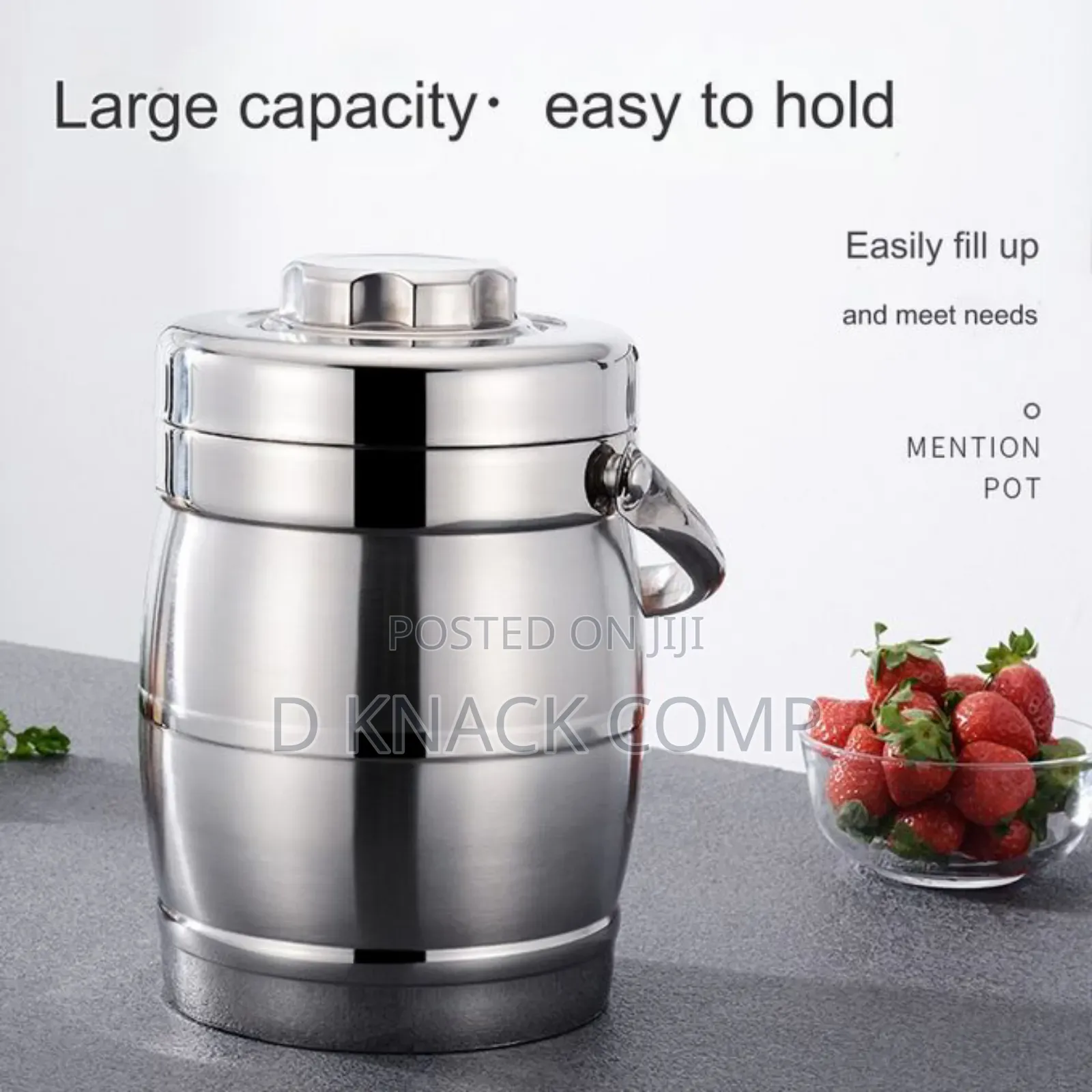 Stainless Steel 2.2l Double-Layer Insulated Lunch Box