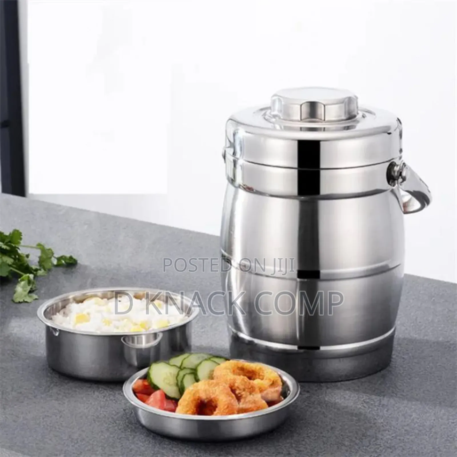 Stainless Steel 2.2l Double-Layer Insulated Lunch Box