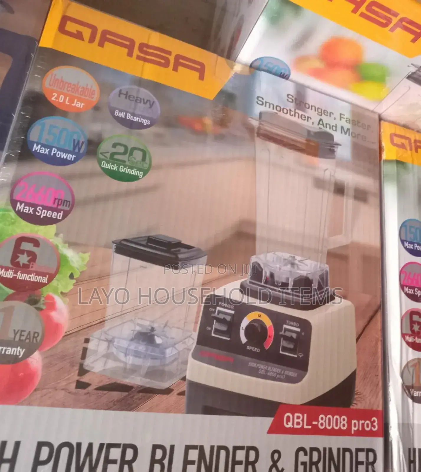 QASA High Power Blender and Grinder