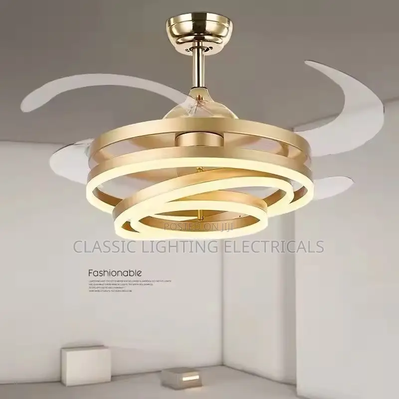 220V Invisible Music Bluetooth Ceiling Fans With Light