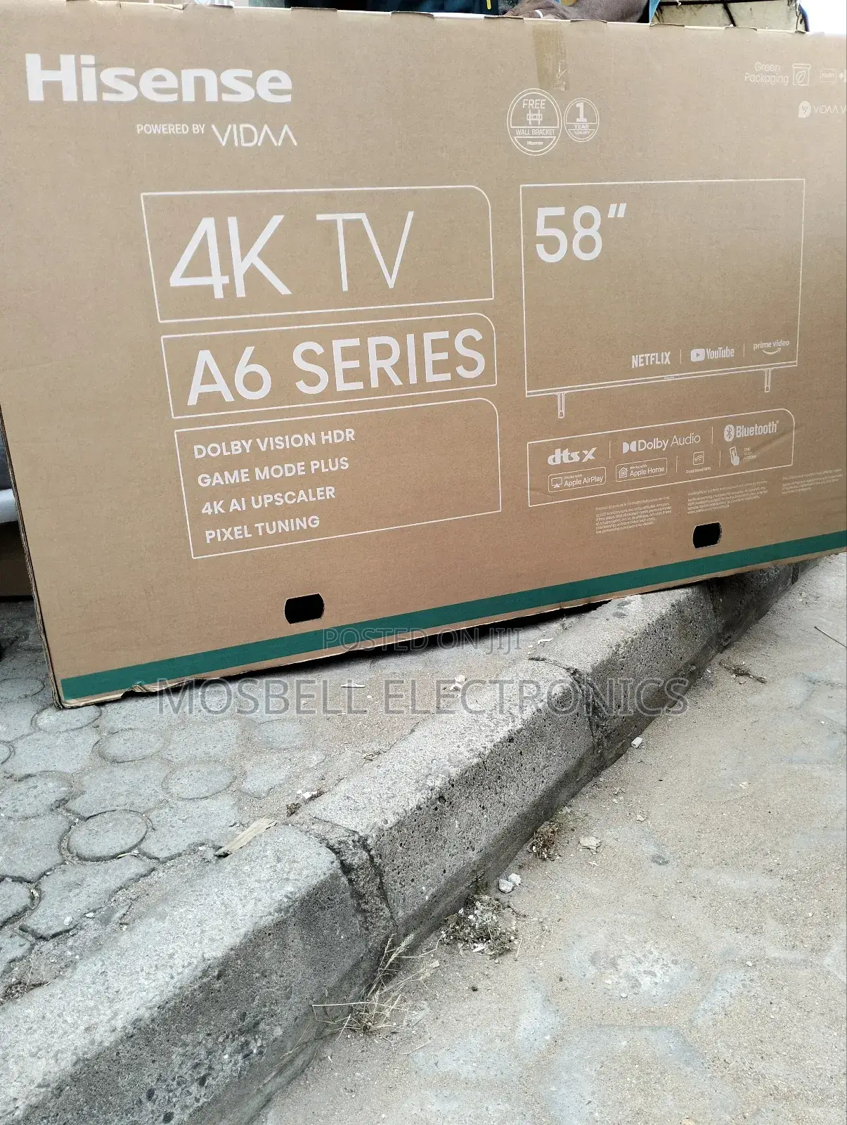 Hisense Tv 58a6n Uhd Smart Tv, 3 Hdmi, 2 Usb, 1 Av,