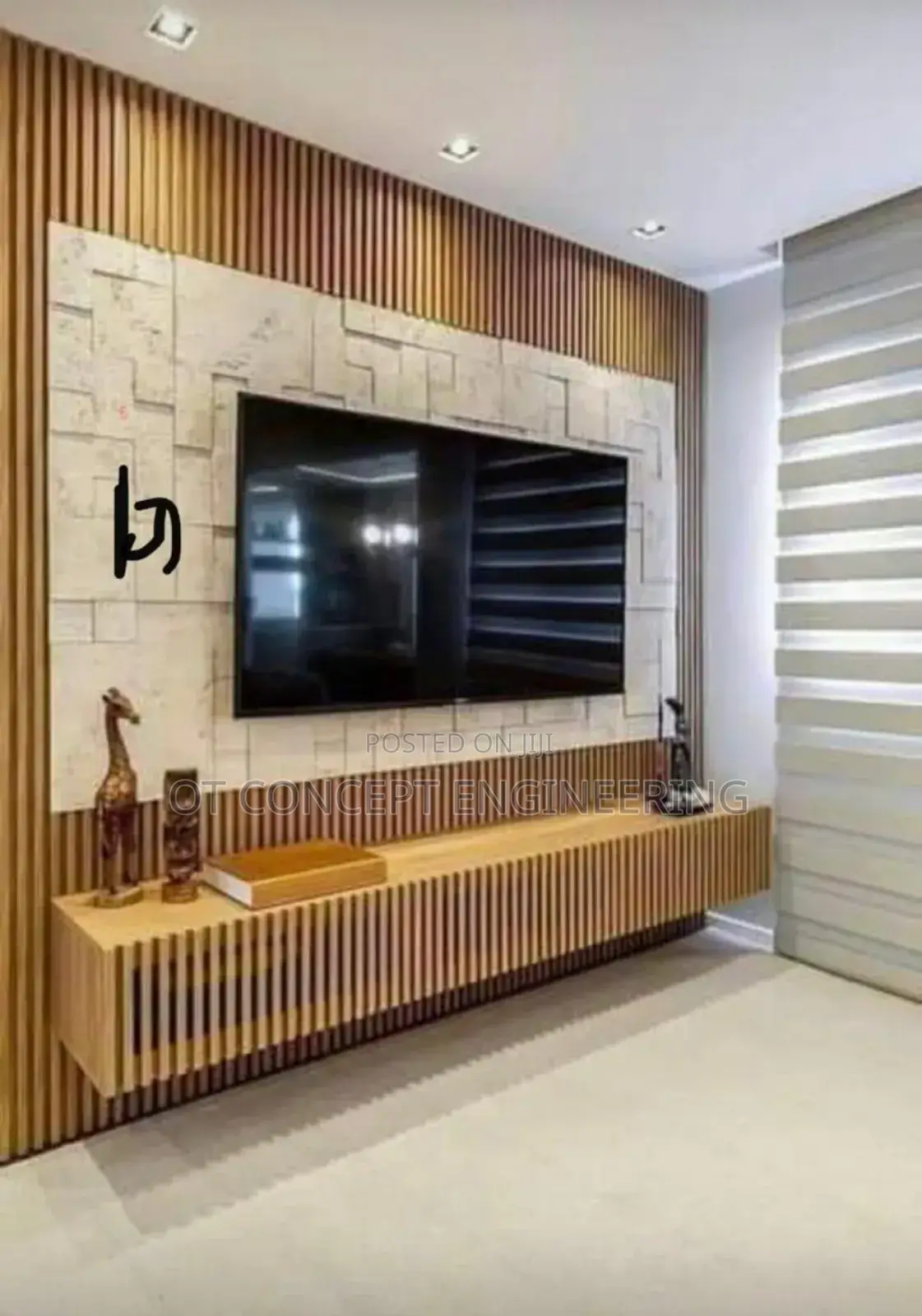Wooden TV Wall Panel Decor