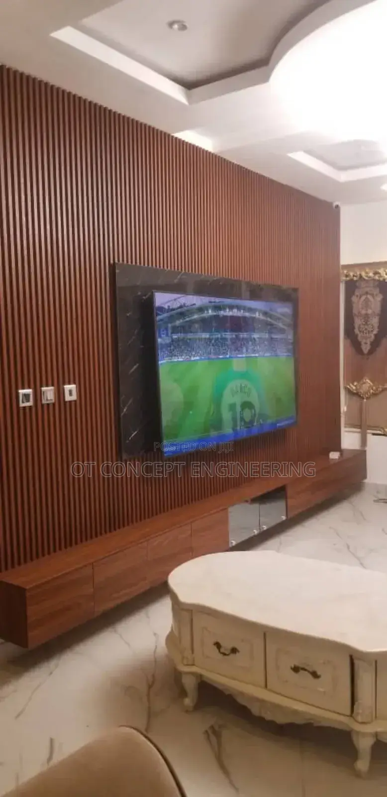 Wooden TV Wall Panel Decor