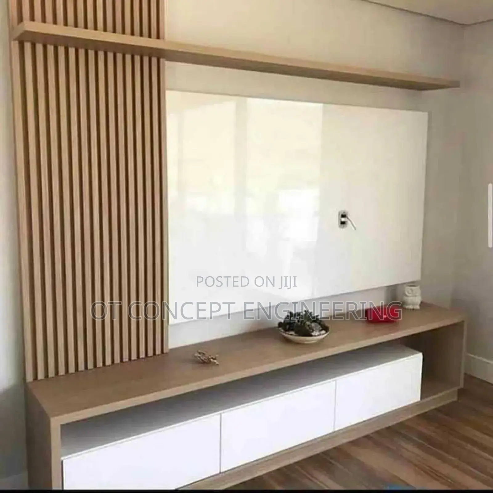 Wooden TV Wall Panel Decor