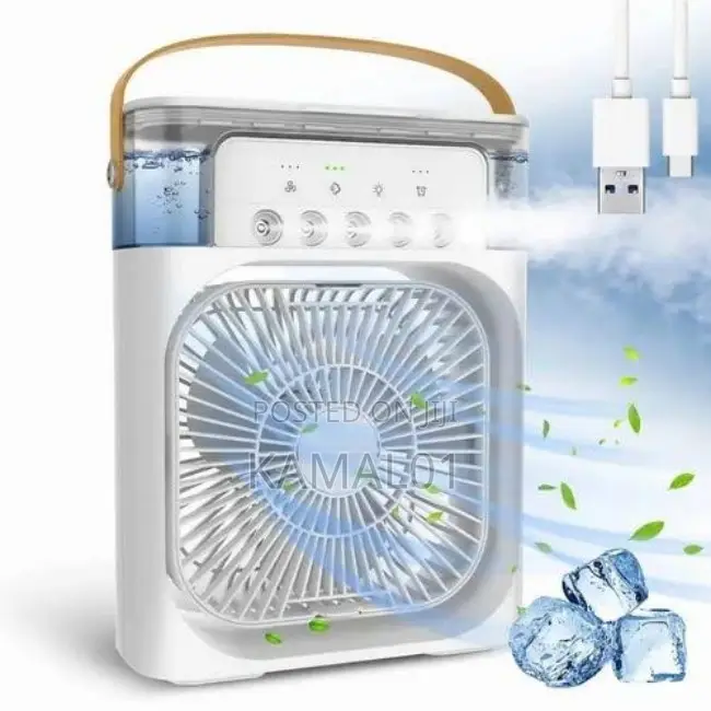 Air Cooler Fan,Humidifier + Led Night Lights