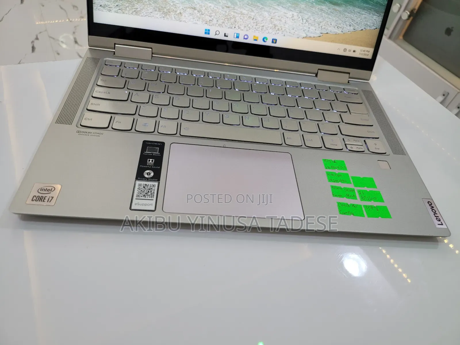 Laptop Lenovo Yoga C740 8GB Intel Core I7 SSD 512GB