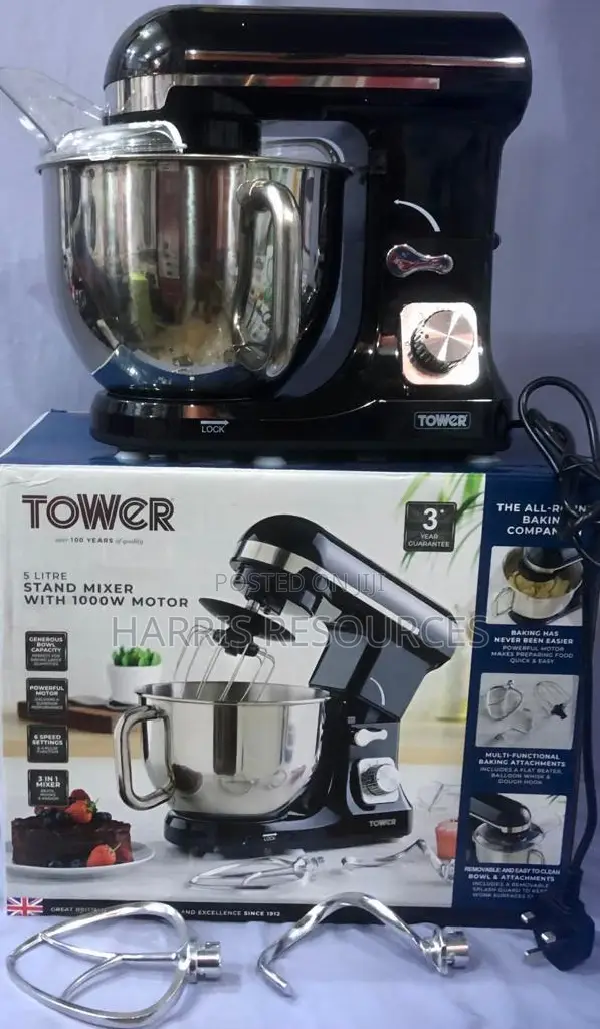 Tower Heavy Duty Stand Mixer 5 Litres -1000 Watts