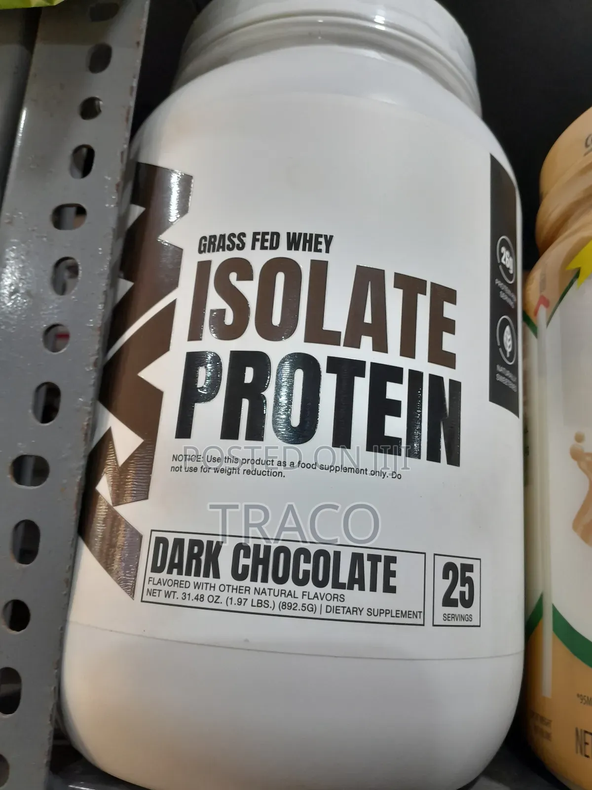 Raw Whey Isolate Protein Powder, Dark Chocolate