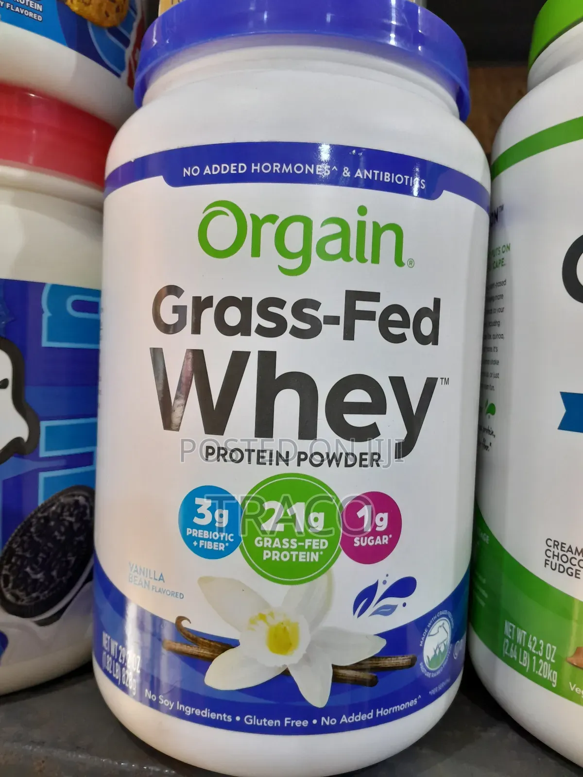 Orgain Whey Protein Powder, Vanilla Bean- 21g Grass Fed