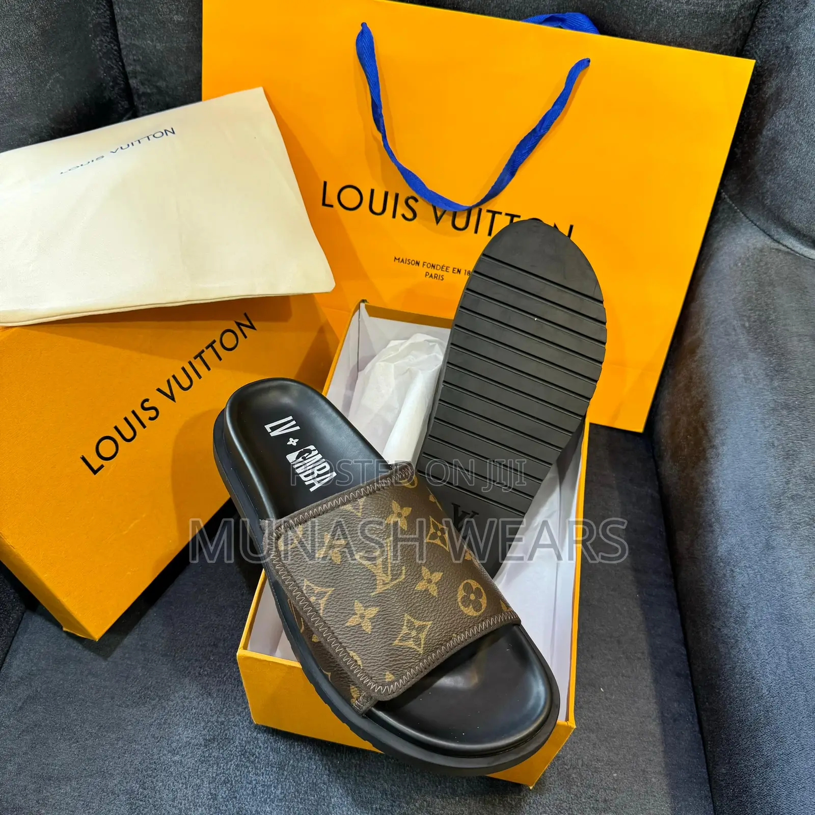 Luxury Louis Vuitton Monogram Slide