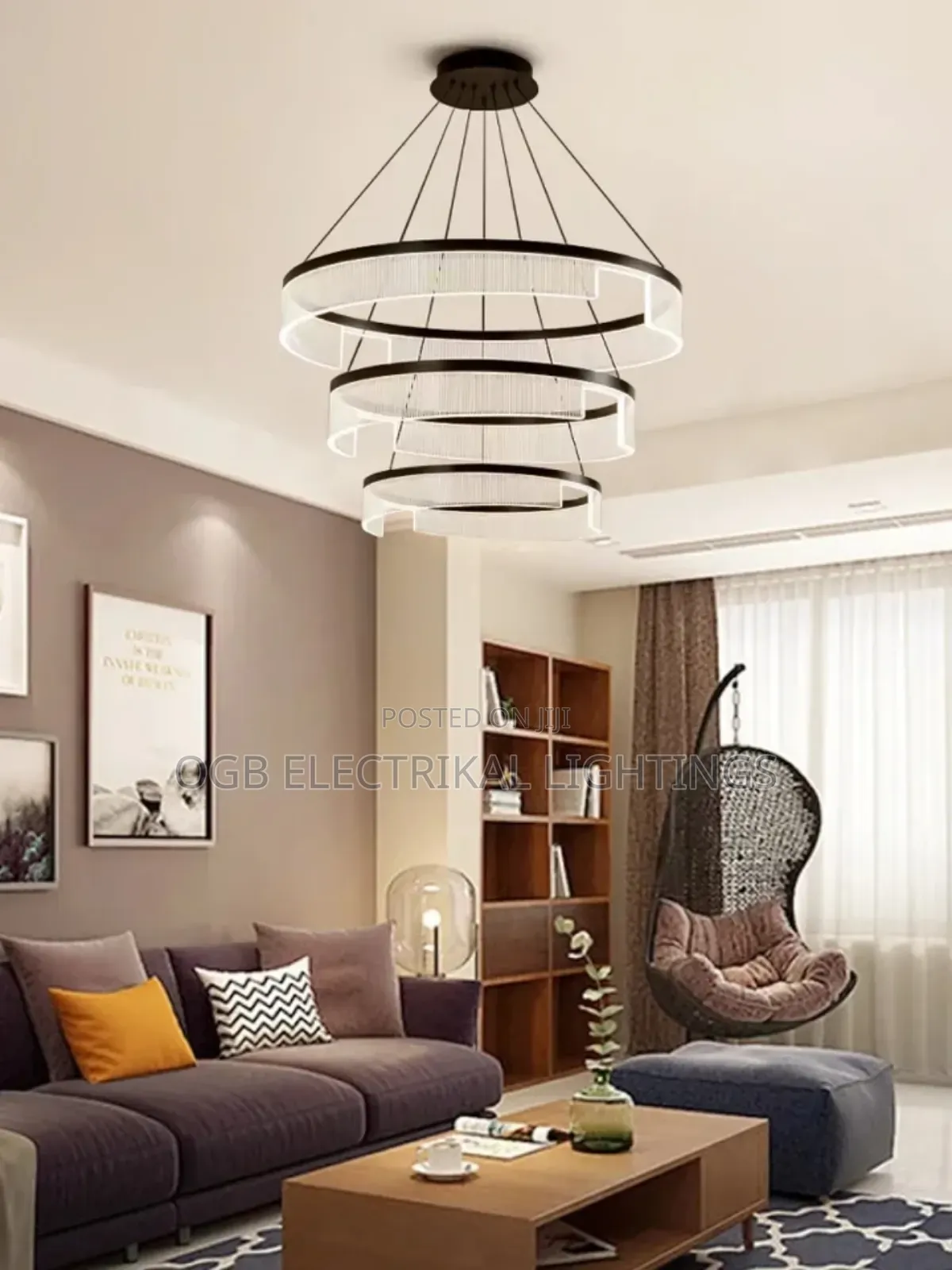 Circular Acrylic Living Room Pendant