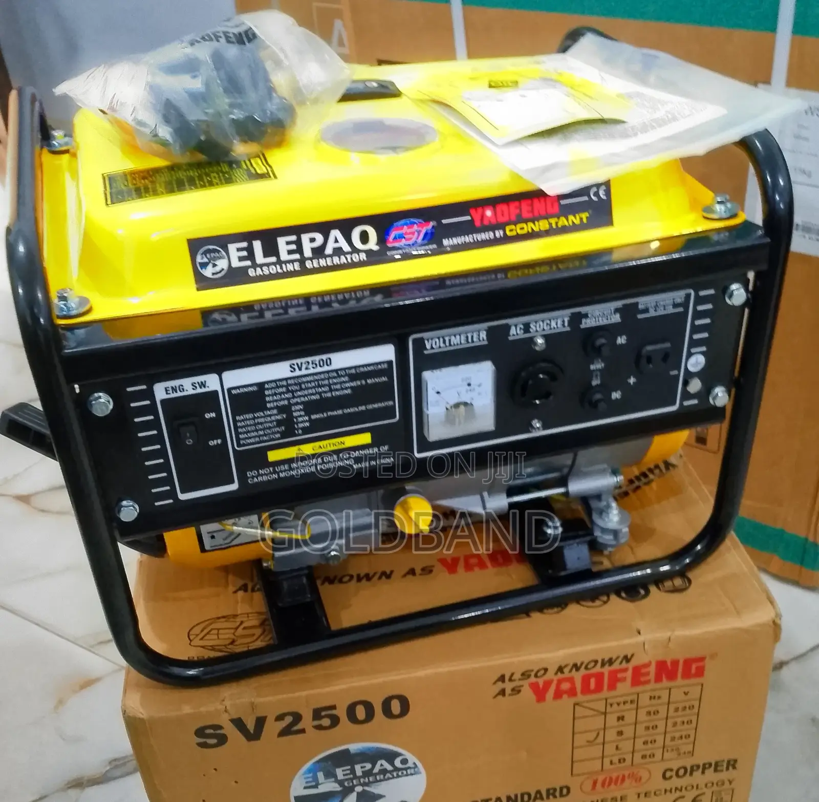 Top Selling Elepaq Gasoline Copper Generator 1.5kva "Sv2500"