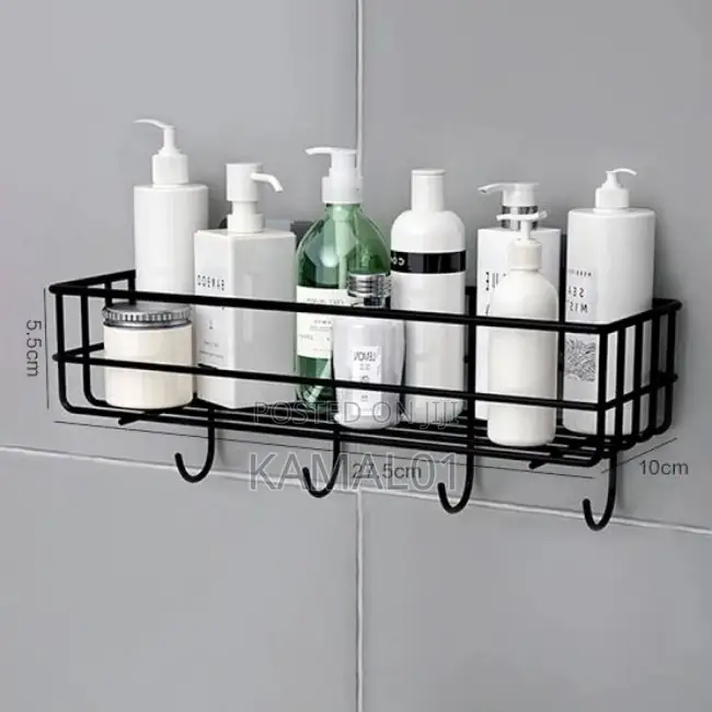 Bathroom Shelves Iron No-Drill Wall Mount Shelf Shower.