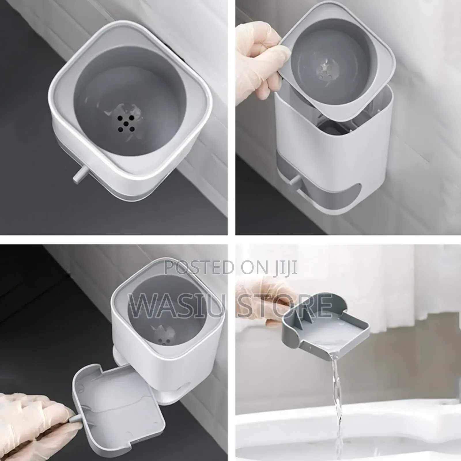 Wall Mount Toilet Brush With Drainer
