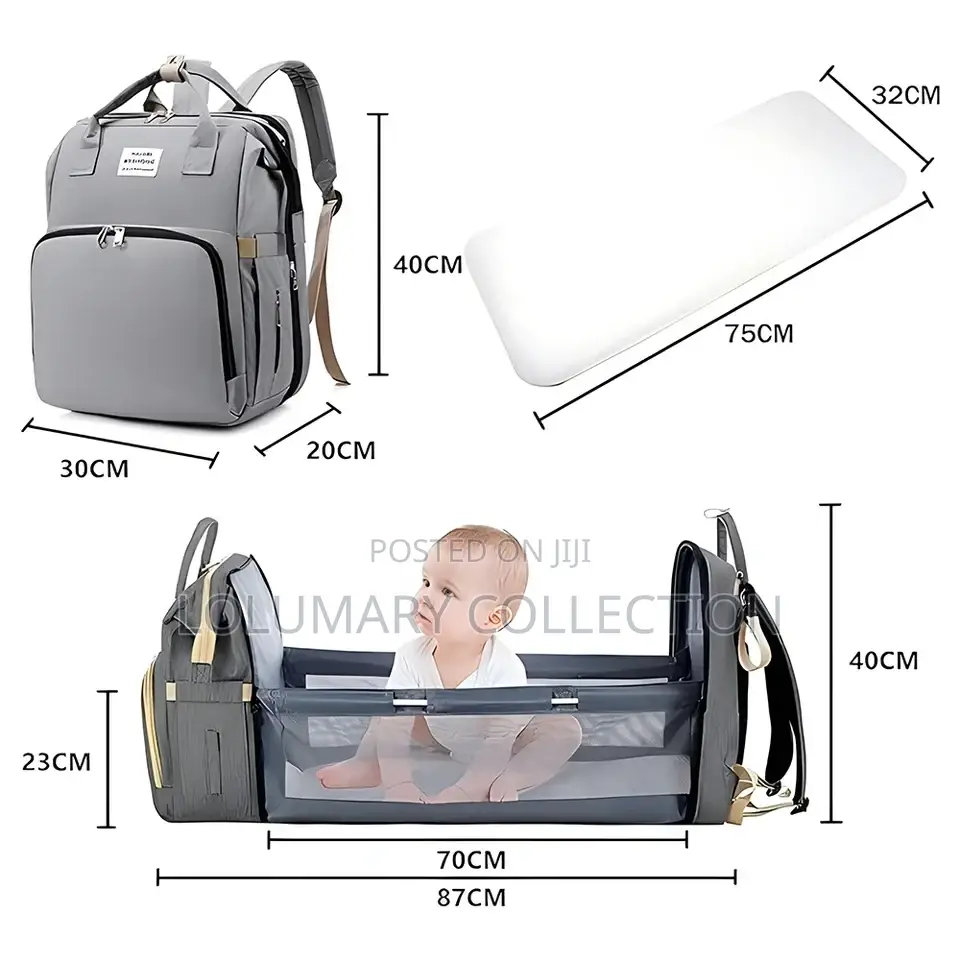 Multifunctional Baby Bed Bag / Nursing Mom Baby Bag
