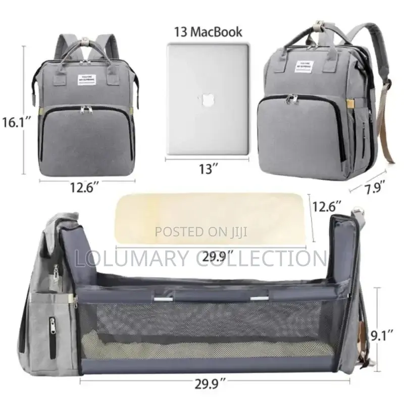 Multifunctional Baby Bed Bag / Nursing Mom Baby Bag