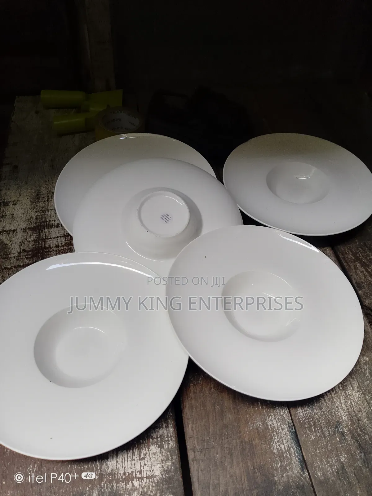 Simple Style Ceramic Glass Plate (6 Pcs)