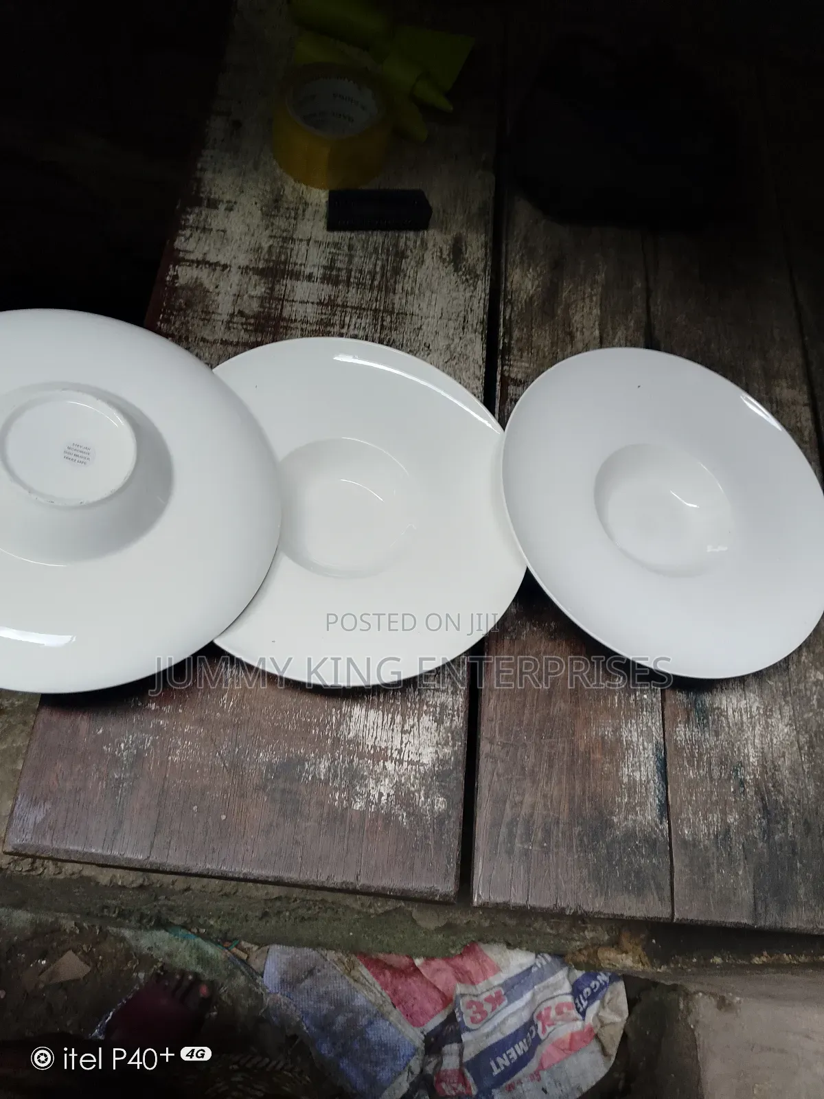 Simple Style Ceramic Glass Plate (6 Pcs)