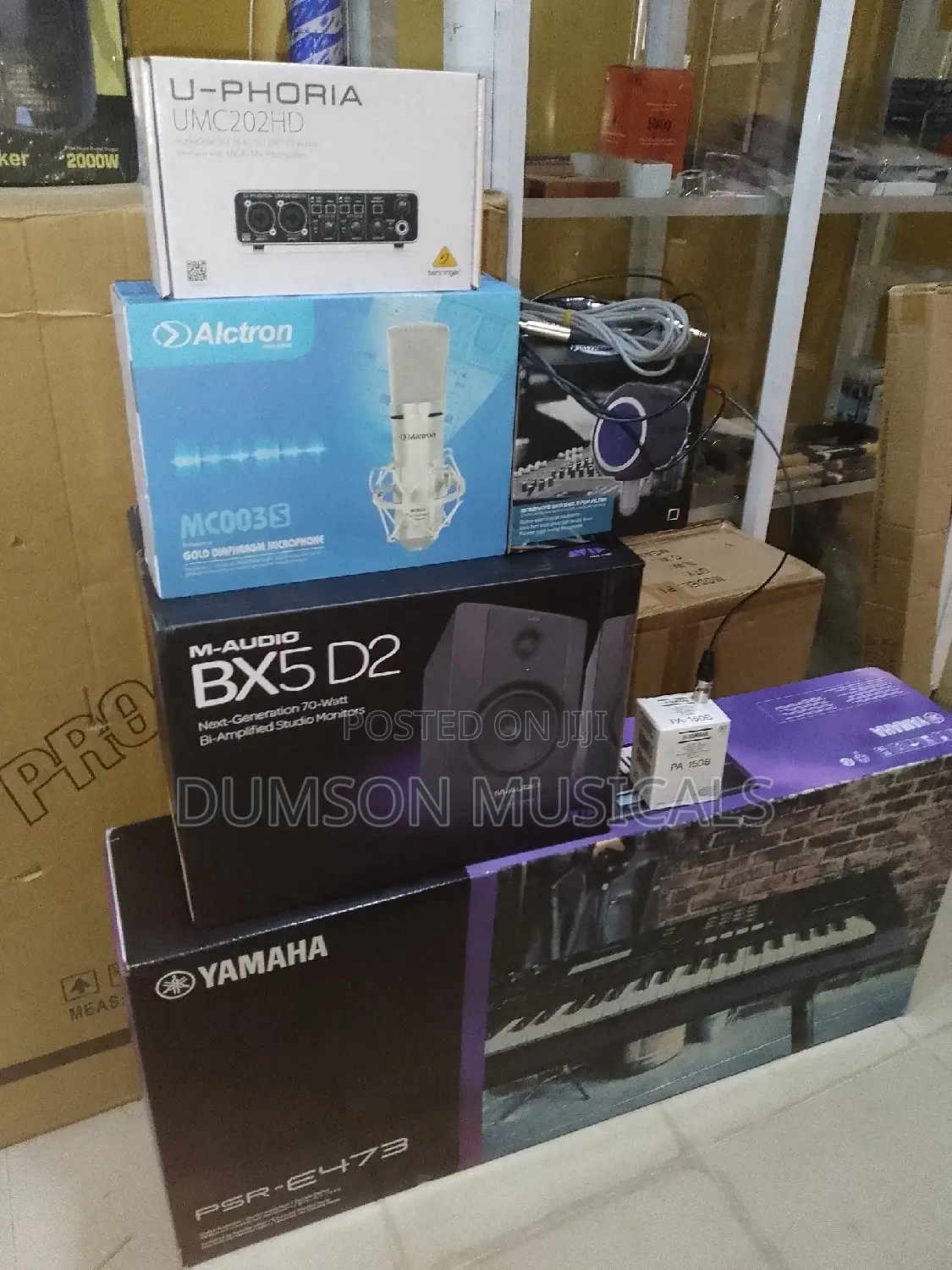 Bx5d2 Studio Monitor,Psr-E473 Keyboard,U-Phoria Soundcard