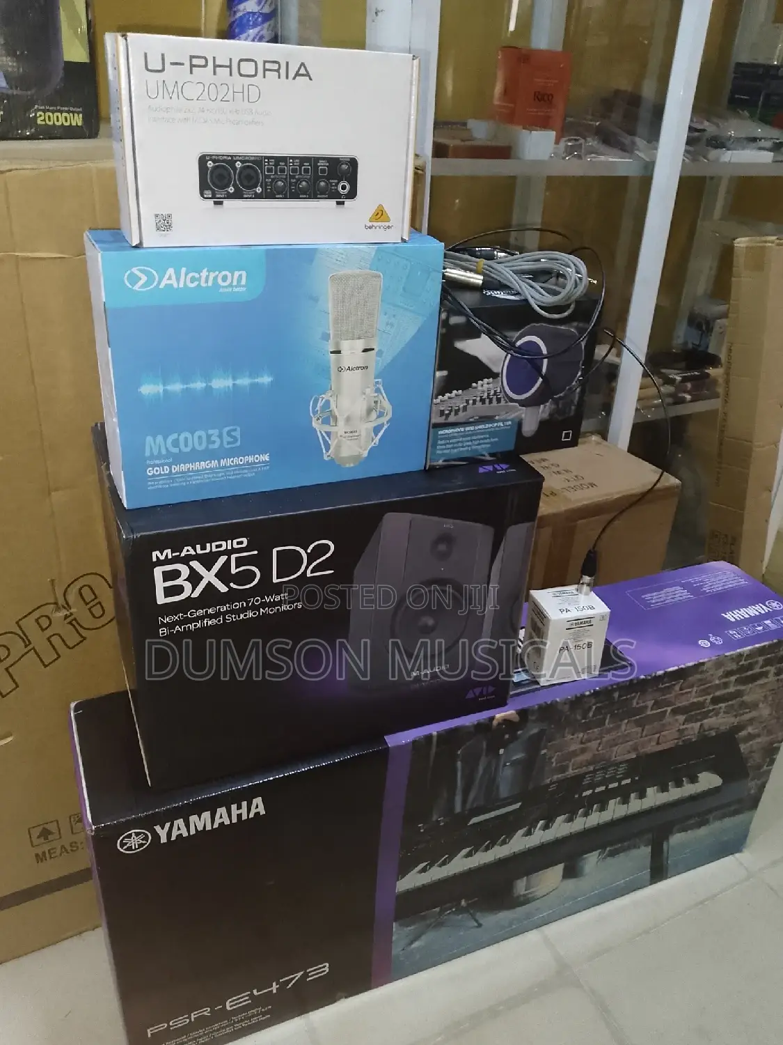Bx5d2 Studio Monitor,Psr-E473 Keyboard,U-Phoria Soundcard
