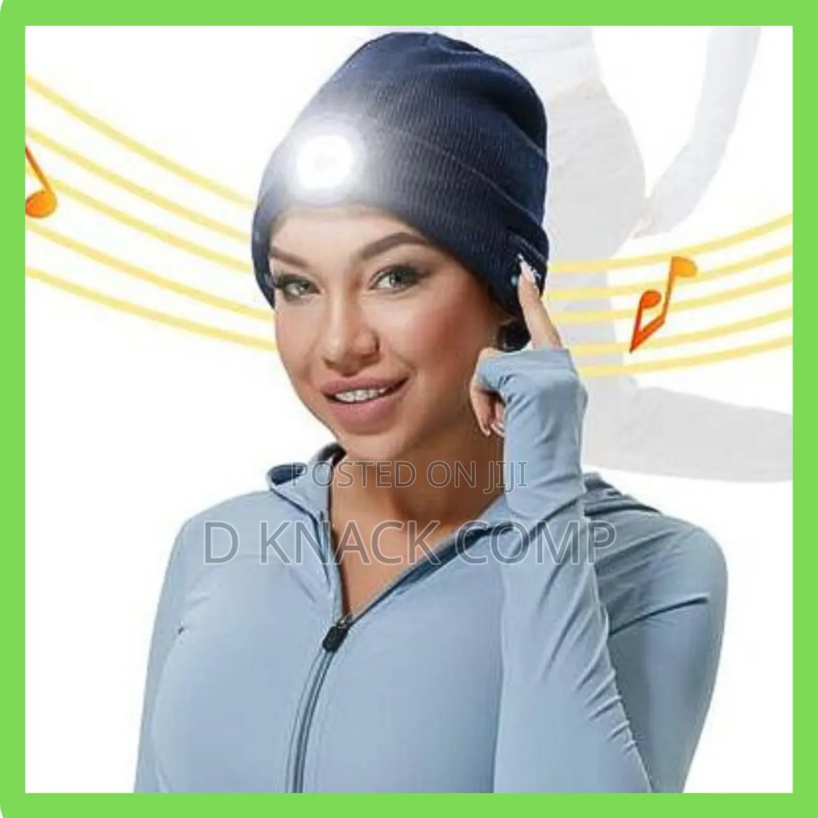 Beanie Hat With Led Headlight Bluetoth Headpset Rechargeable