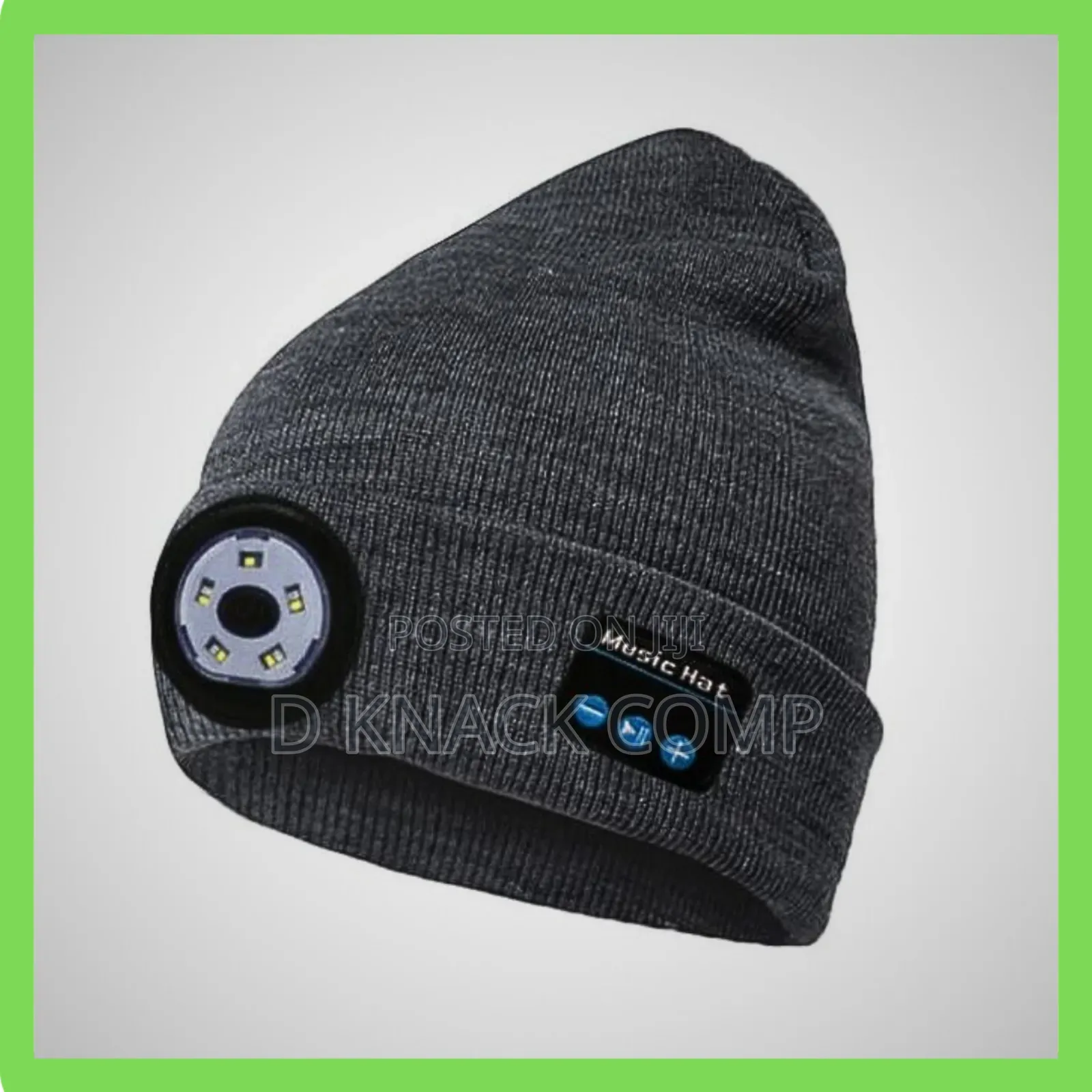 Beanie Hat With Led Headlight Bluetoth Headpset Rechargeable