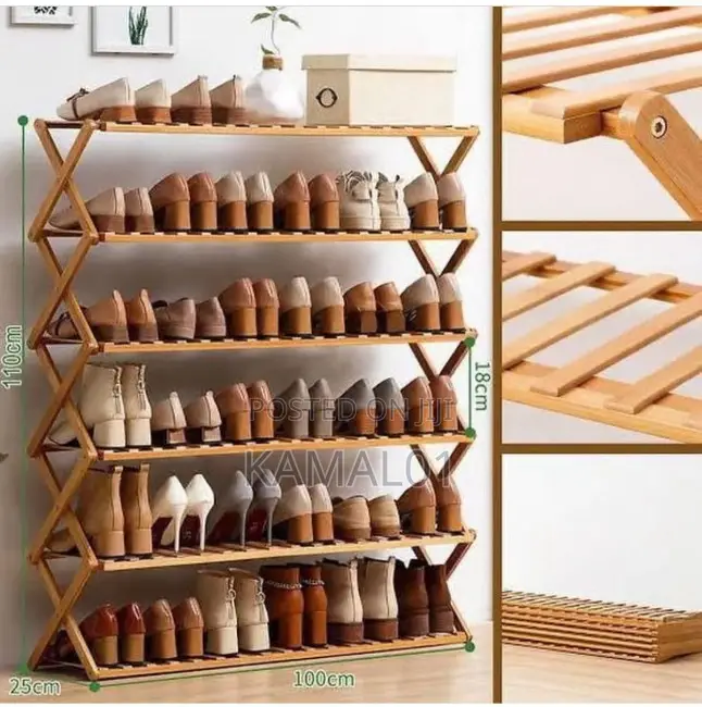 Shoe Rack,Tier Foldable Storage Organiser Wood