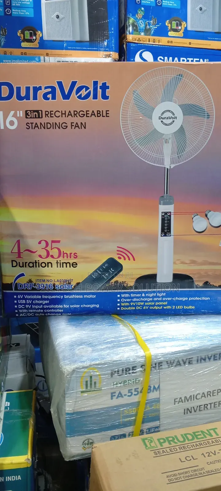 Duravollt Echargeable Standing Fan. Reliable