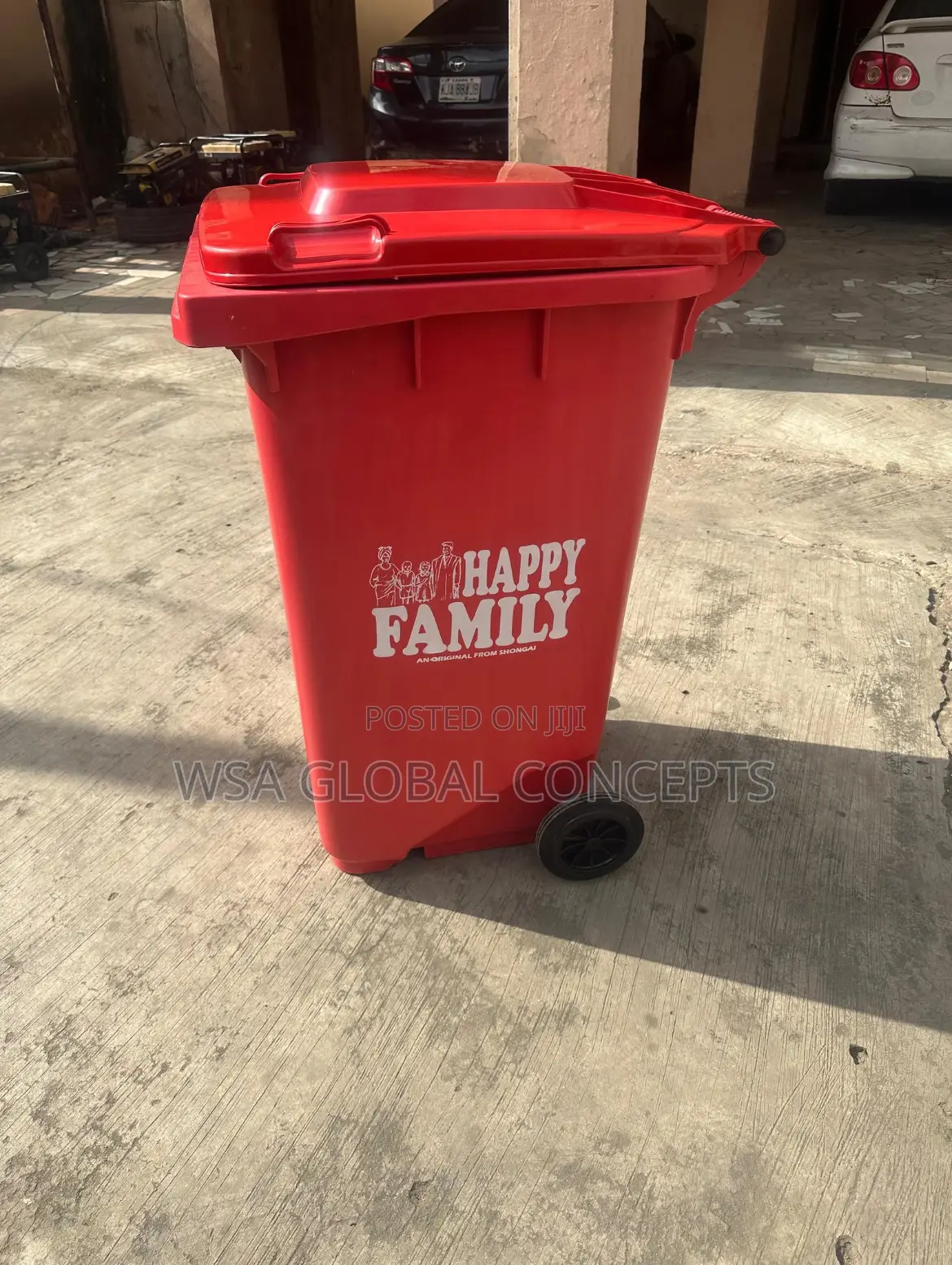 240 Liters Red Waste Bin