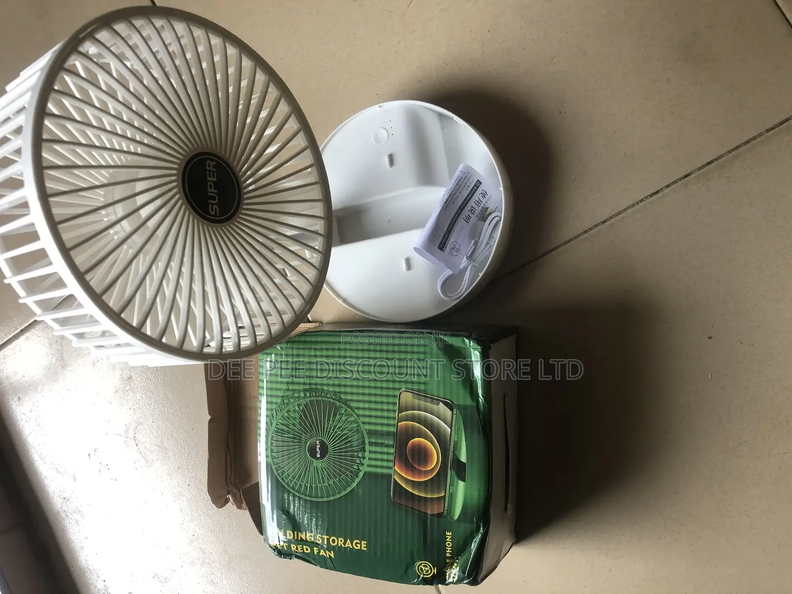 Desktop Rechargeable USB Fan Adjustable Portable 3 Speed