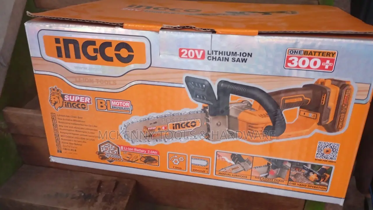 Ingco Cordless Chain Saw - 20V - 8inches