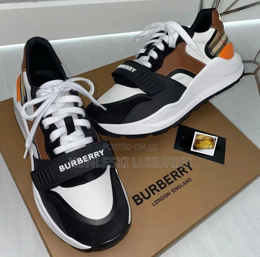 Original Rd Check Burberry Vintage Leather Sneakers
