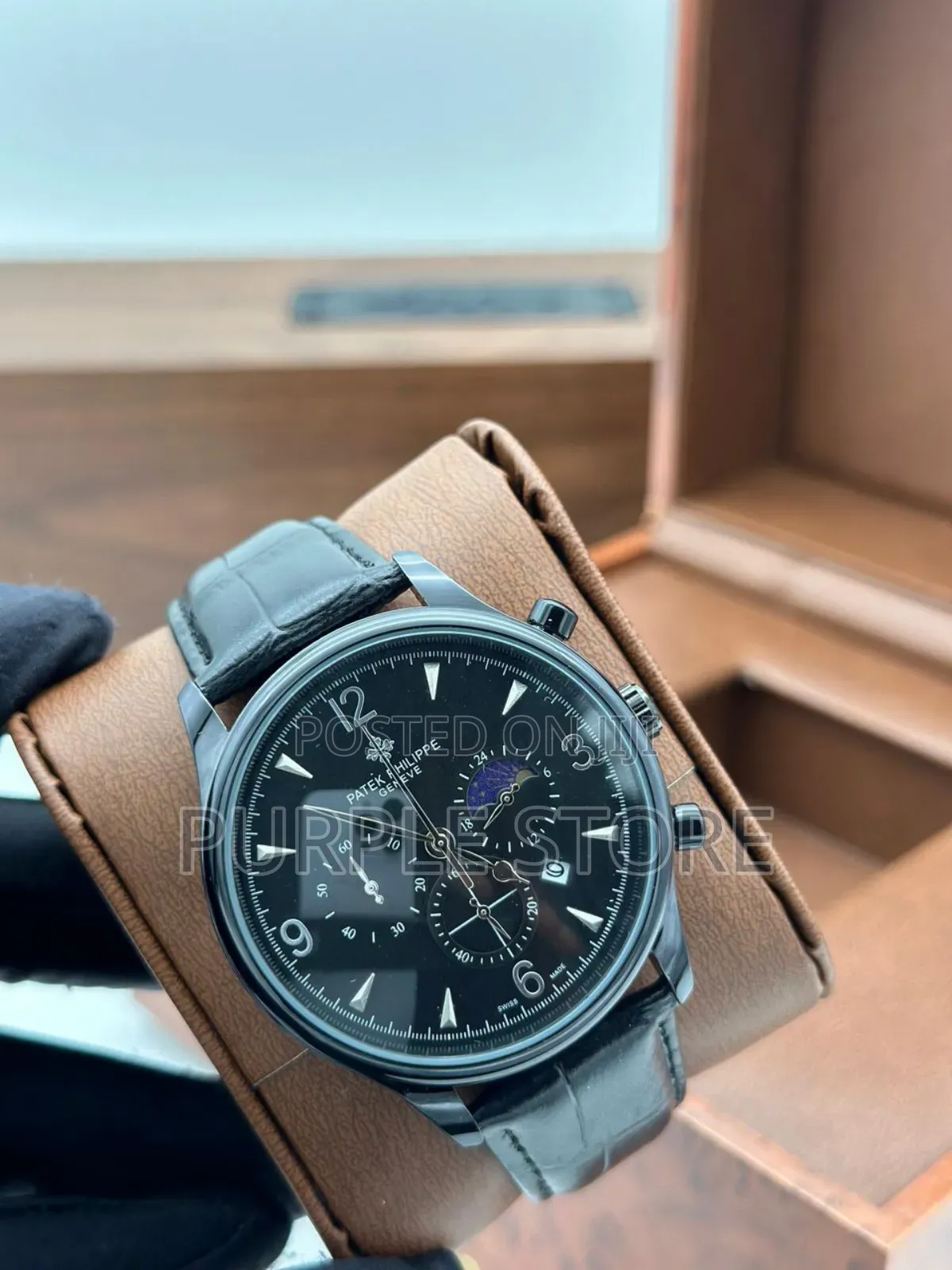 Patek Philippe Chronograph Leather Watch