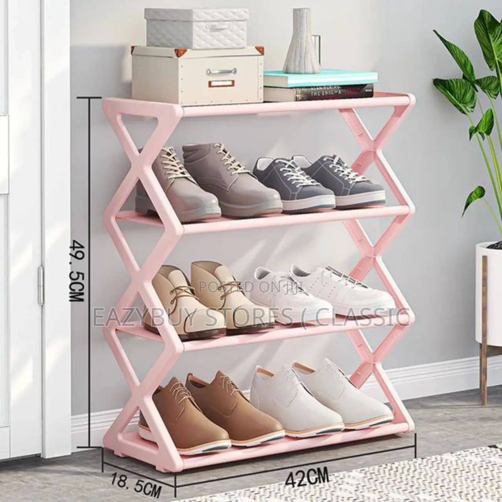 X - Shaped 3-Tier Shoe Rack