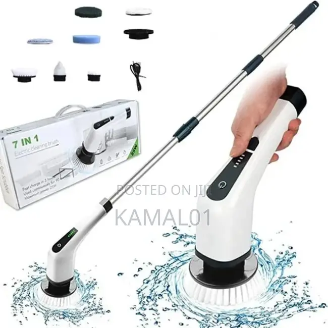 Electric Spin Scrubber, 7 in 1 Cordless Shower Scrubber.