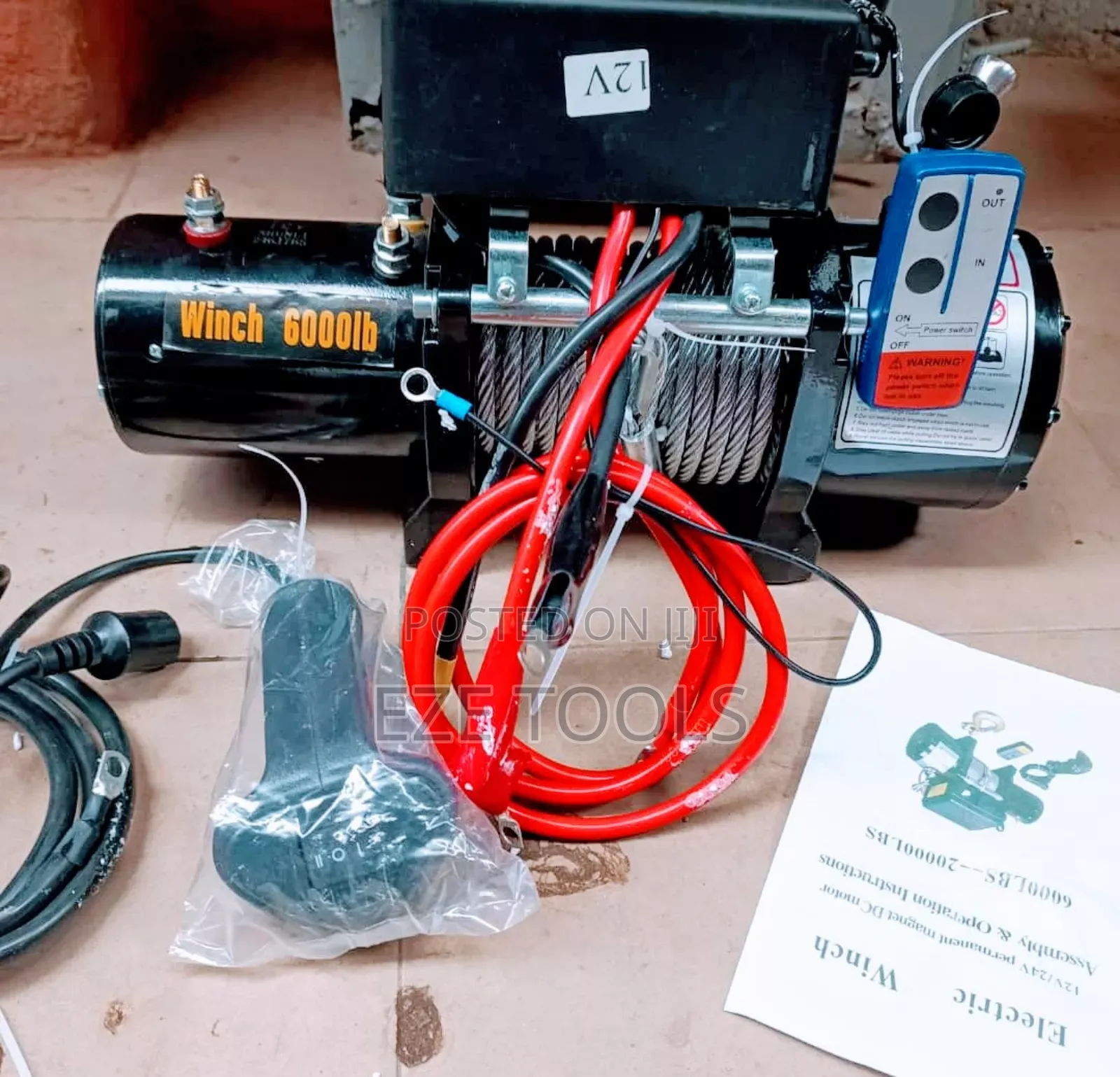 Electric Winch Dc 12v by 6000lb