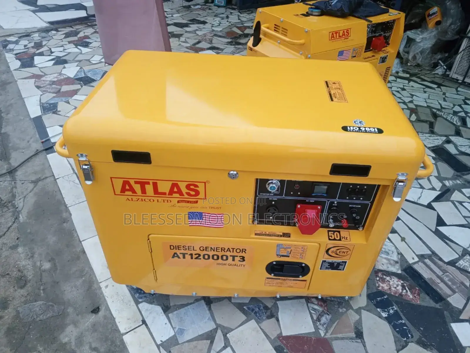 Atlas Japan Soundproof Diesel Engine 12.5kva Cooper Coil