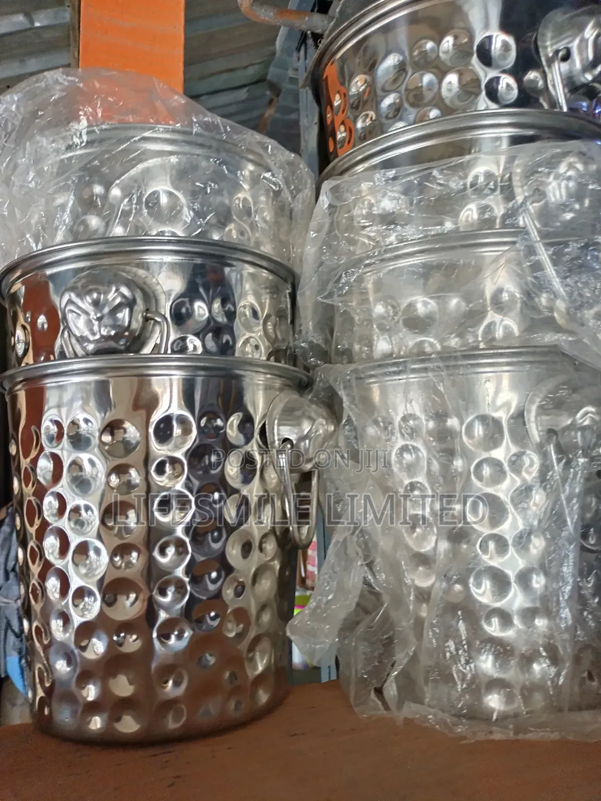 Stainless Wine Bucket With Dot
