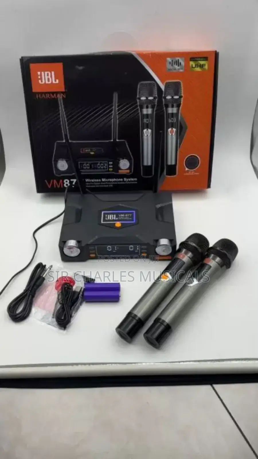 JBL VM877 Rechargeable Wireless Microphone System