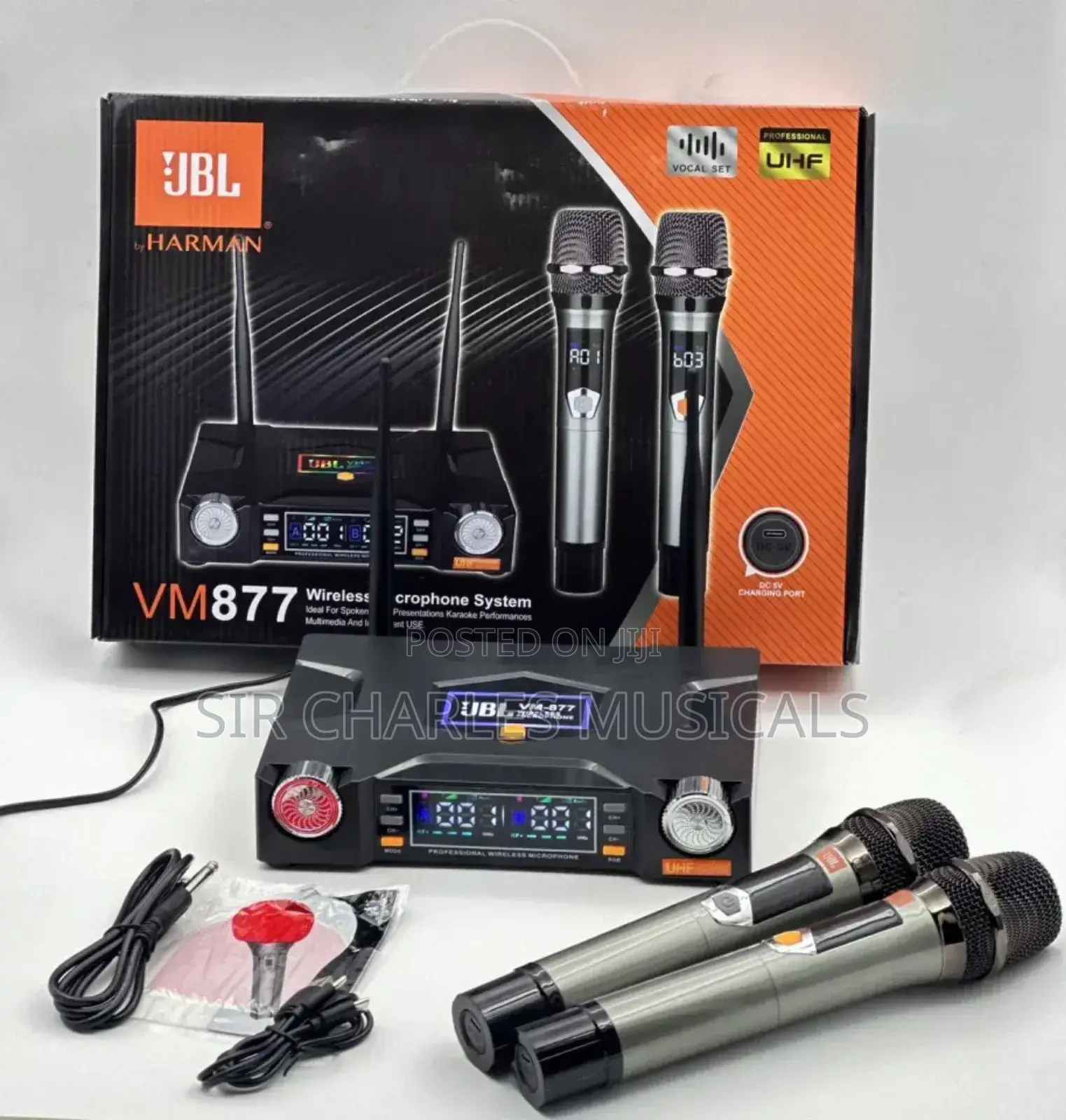 JBL VM877 Rechargeable Wireless Microphone System