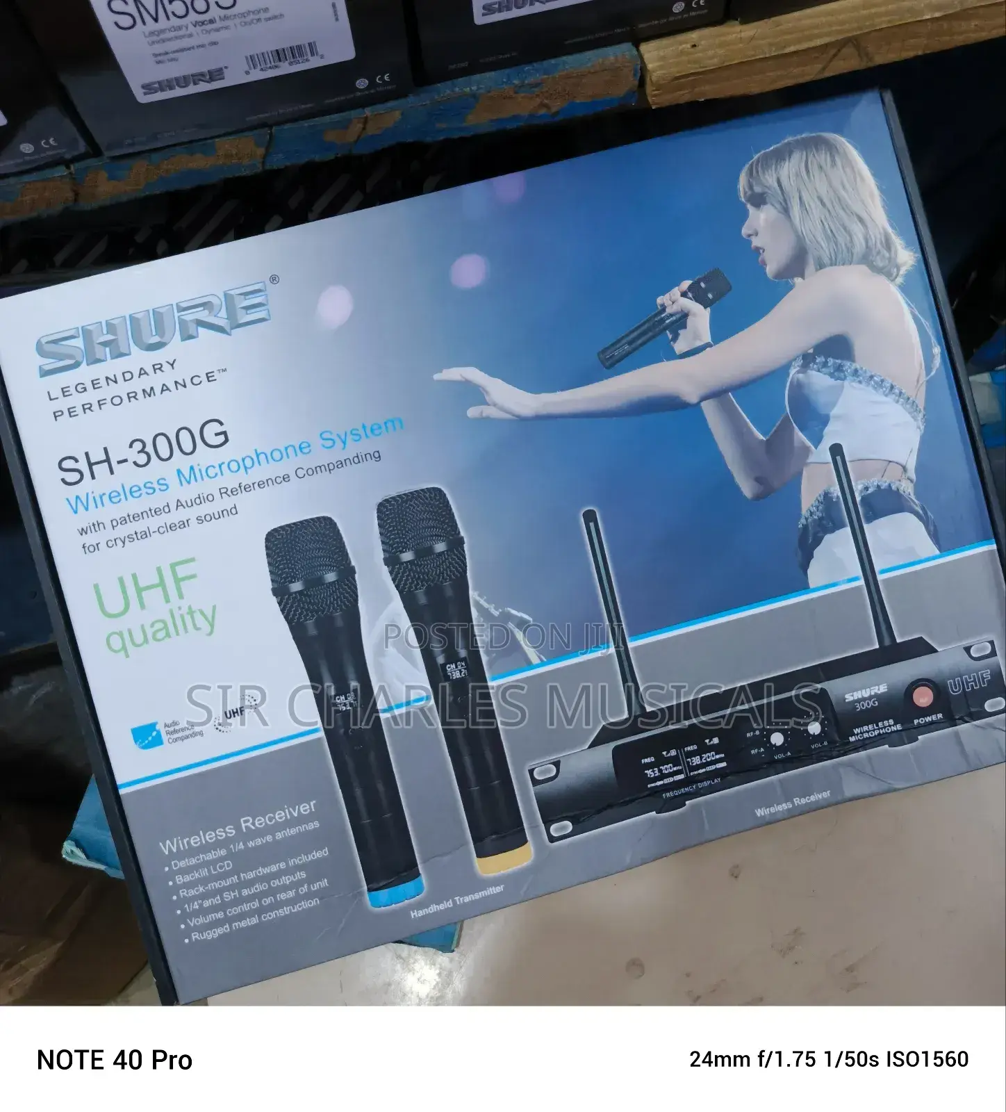 Original Shure Sh-300g Professional Wireless Microphone