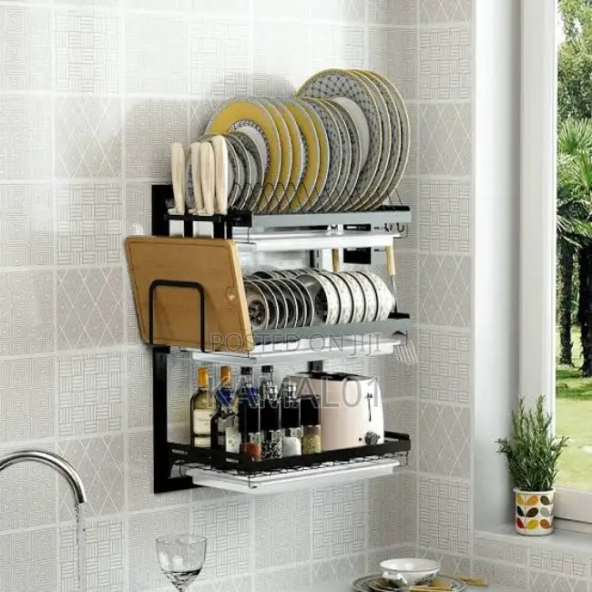 Wall Mount Dish Rack - Space Saving Kitchen