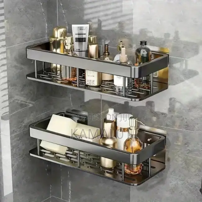 1pc Multifunctional Aluminium Kitchen Rack, Bathroom Storage